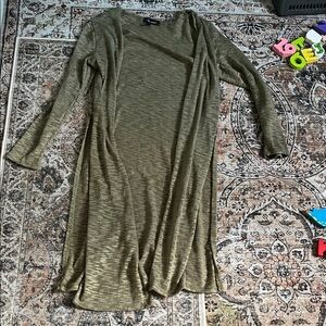 Olive Green Long Sleeve Cardigan